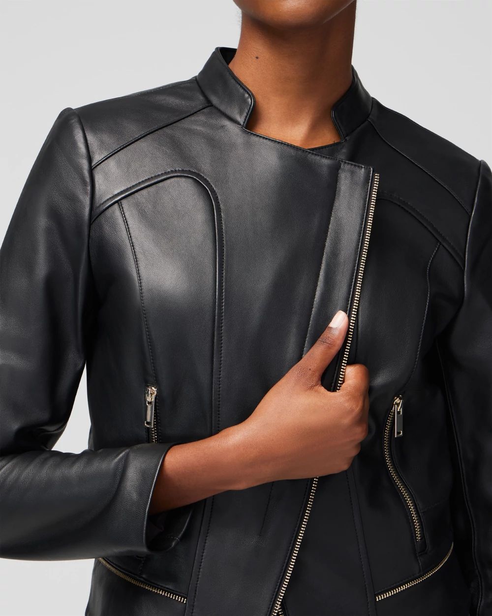 Leather Moto Jacket White House Black Market